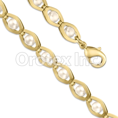 BN 018 Gold Layered Pearl Bracelet